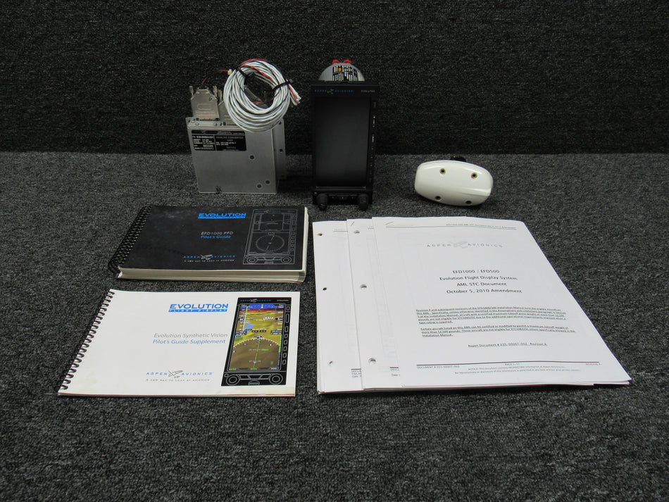 910-00001-001 Aspen Avionics EFD-1000 Display Unit with Converter, Sensor & STC