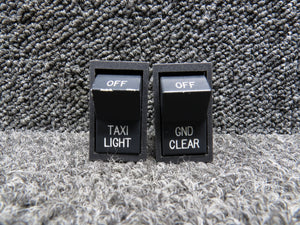 688-296 (Alt: 8941K699) Piper PA46-350P Gnd Clear & Taxi Light Switch Set of 2