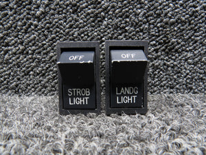 688-296 (Alt: 8941K699) Piper PA46-350P Strobe & Landing Light Switch Set of 2
