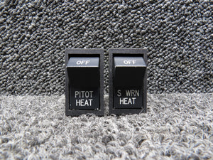 688-296 (Alt: 8941K699) Piper PA46-350P Pitot & Stall Warn Heat Switch Set of 2