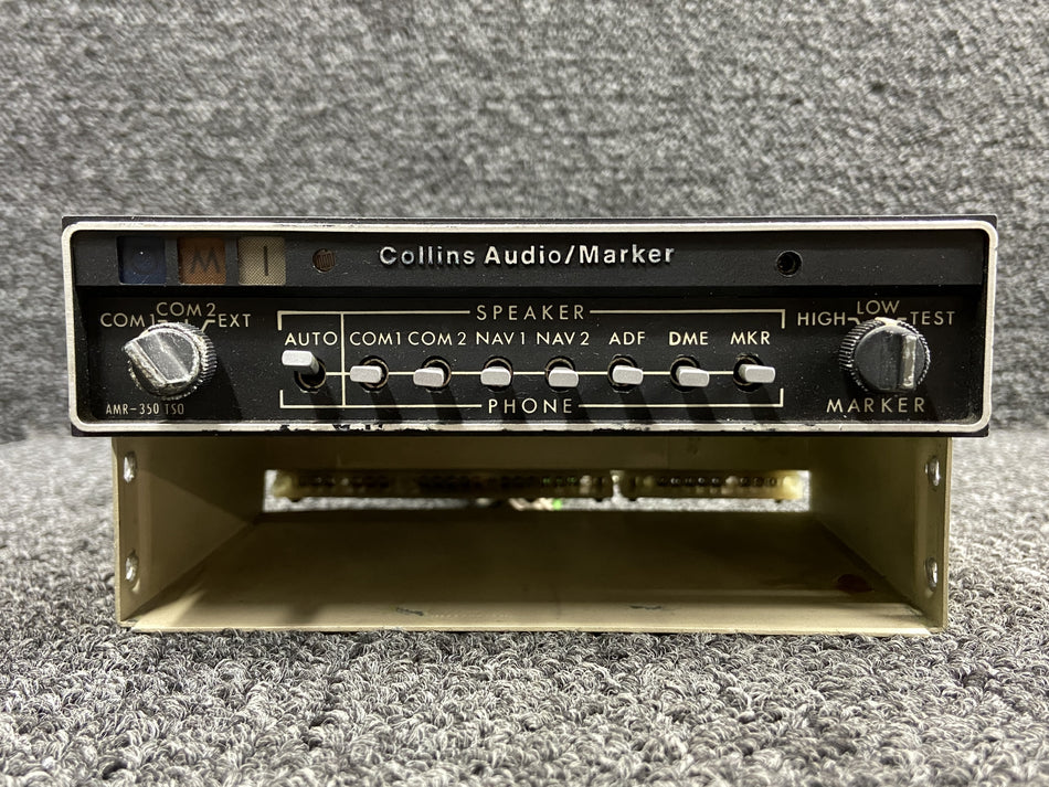 622-2087-001 Collins Avionics AMR-350 Audio Marker Panel Radio w Tray (14V)