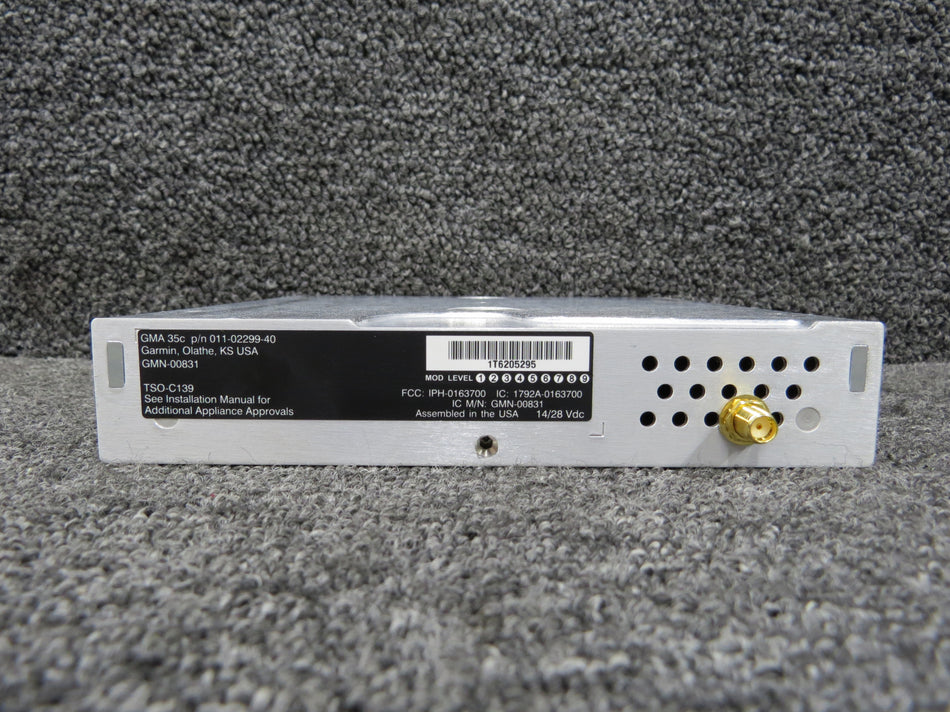 011-02299-40 Garmin GMA-35C Remote Mount Audio Selector Unit with Tray (14-28V)