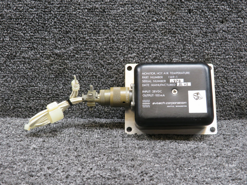 1169-1 Avtech Corporation Hot Air Temperature Monitor Unit (Volts: 28)