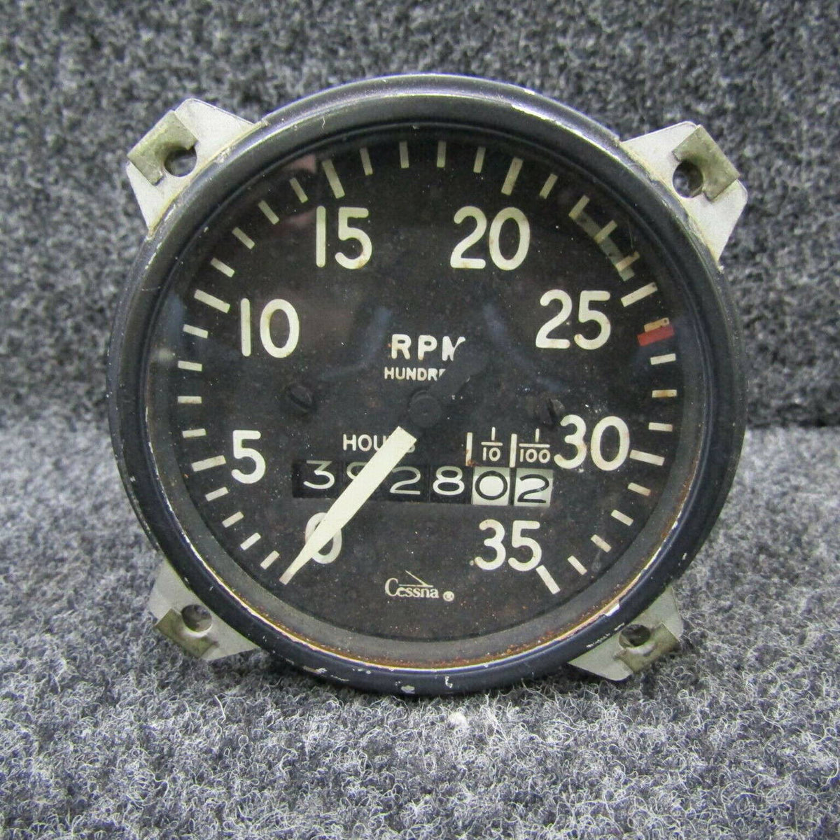 Cessna Mechanical Recording Tachometer Indicator (Hours: 3928.02) (CORE) BAS Part Sales | Airplane Parts