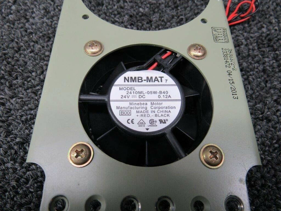 3930372-2, 2410ML-05W-B40 Minebea Blind Fan Coordinator Plate with Fan (24V)
