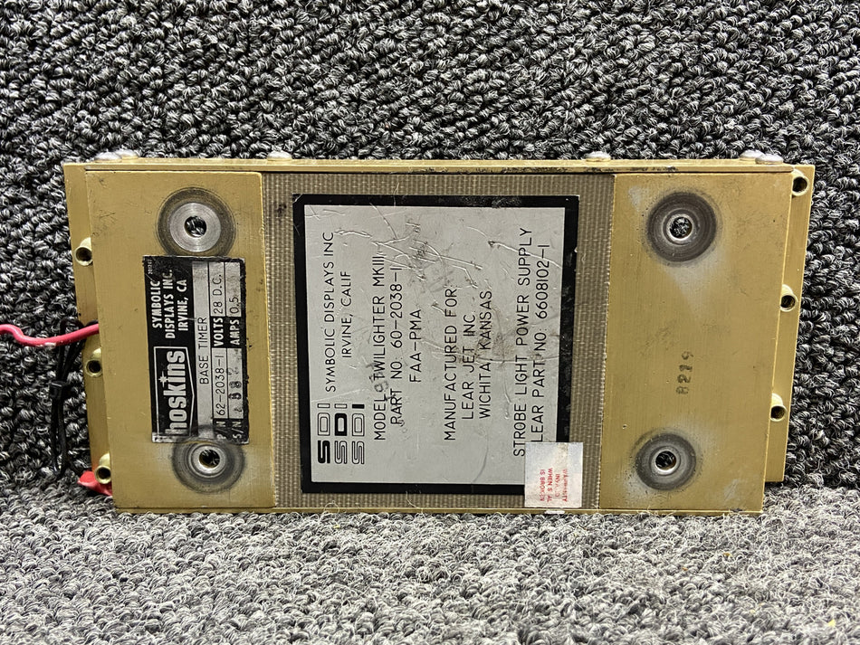 60-2038-1 (Alt: 6608102-1) SDI Strobe Light Power Supply (28V)