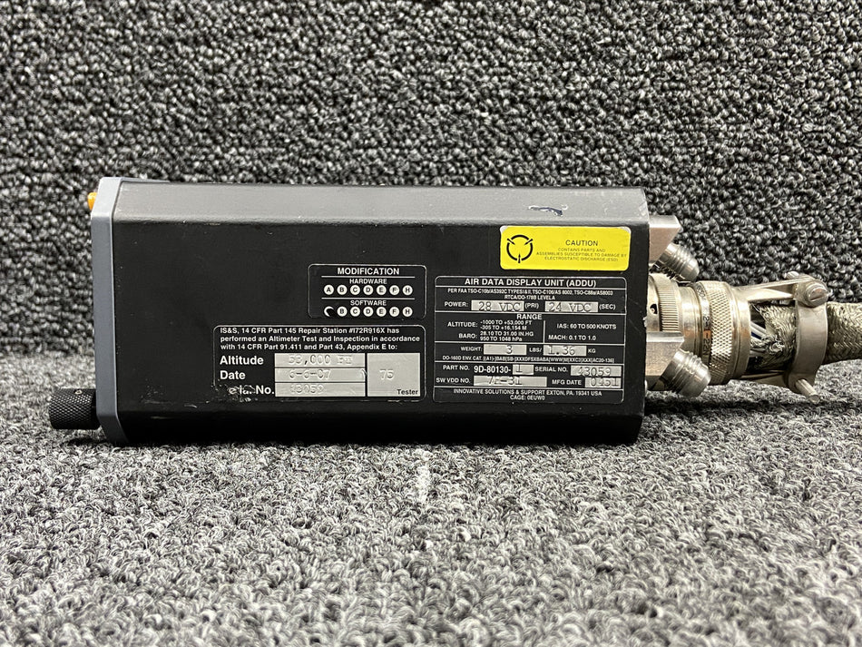 9D-80130-1 Innovative Solutions Air Data Display Indicator w Software Mod (28V)