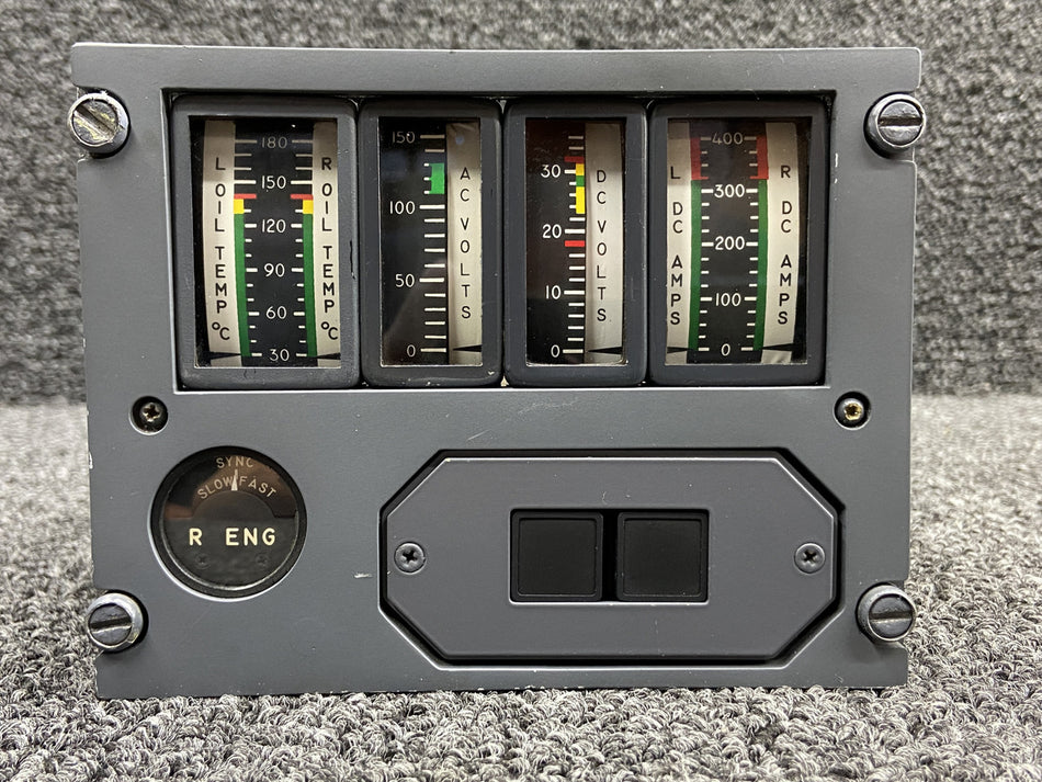 5418274-11, 820-620 Hoskins Indicator Panel Cluster Assy w Gauges & Annunciator