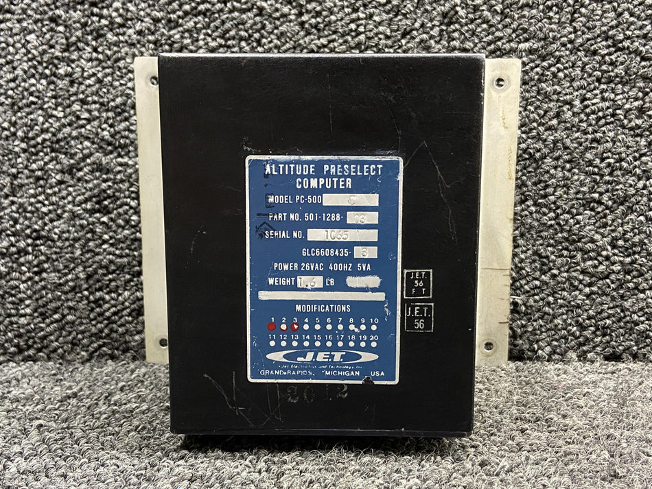 501-1288-08 JET PC-500C Altitude Pre-Select Computer w Mods (26VAC)