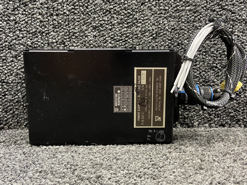 232-2 (Alt: 741131-103) Pacific Electro Dynamics Electric Razor Power Supply