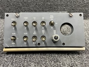 5489122-8 Lear Jet 55 Outboard Co-Pilots Switch Panel Assembly