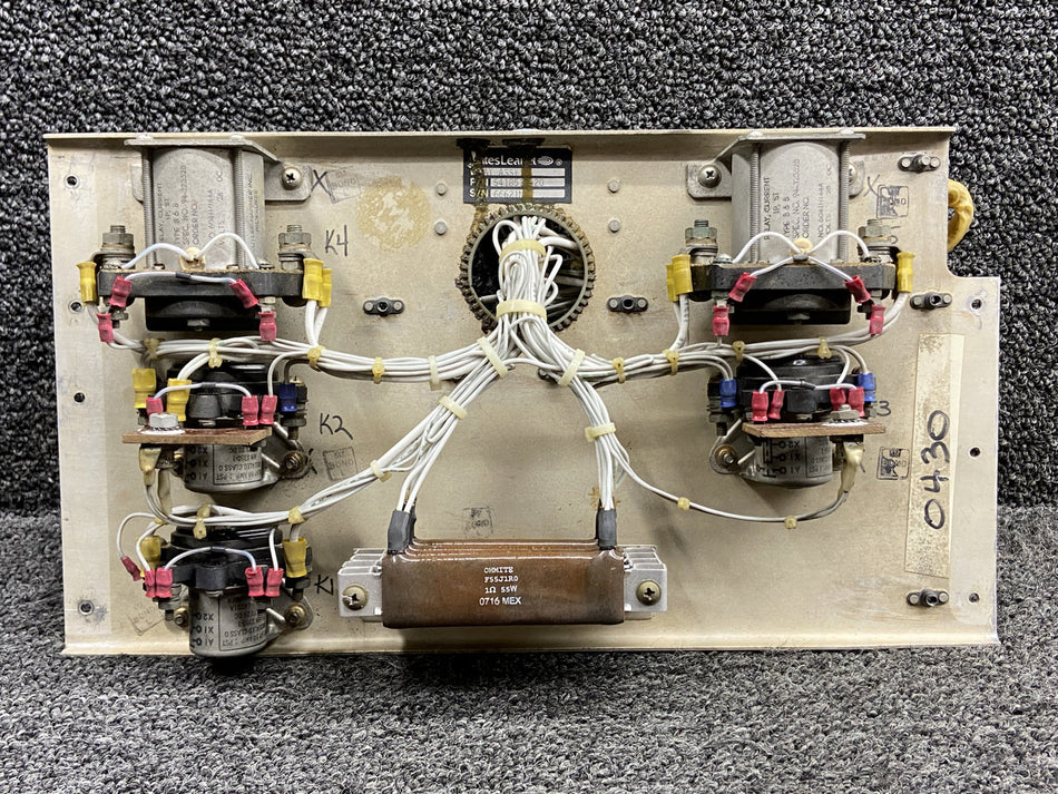 5418513-20, 6041H144A Lear Jet 55 DC Power Distribution Bracket w Relays (28V)