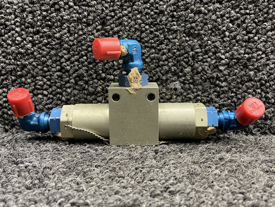 AN6277-4 (Alt: 2SV0413) Lear Jet 55 Hydraulic Shuttle Valve Assembly
