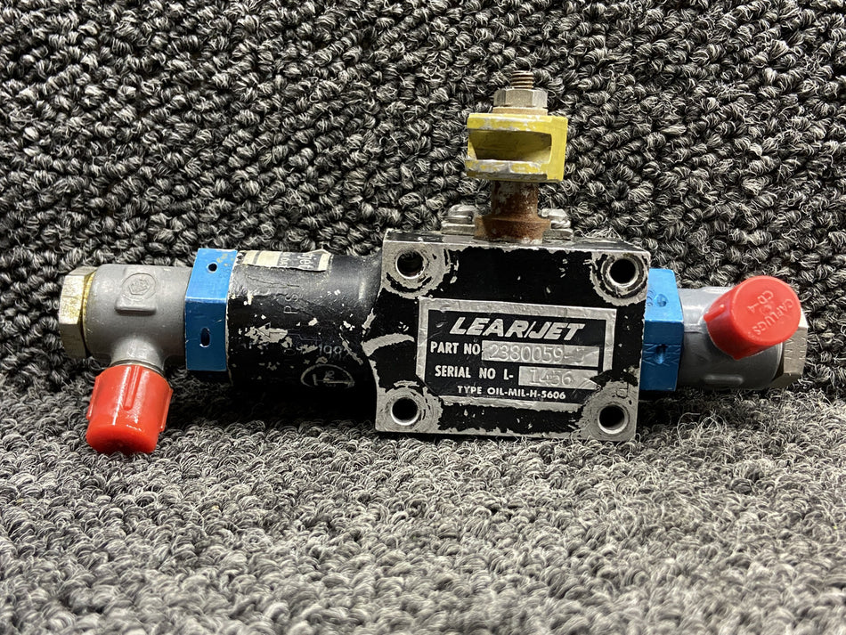 2380059-5 (Alt: 2380059-7) Lear Jet 55 Aft Parking Brake Valve Assembly