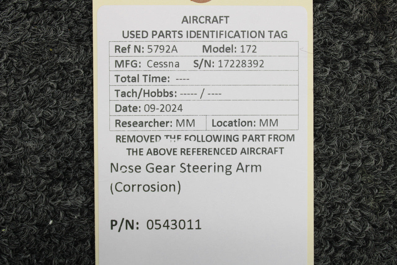 0543011 Cessna 172 Nose Gear Steering Arm (Corrosion) – BAS Part Sales