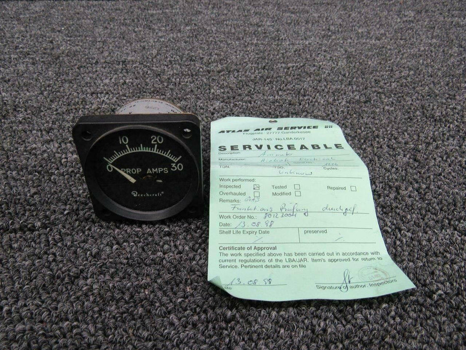 90-380007-9 Hickok Propeller Ammeter (Serviceable) (SA) BAS Part Sales | Airplane Parts