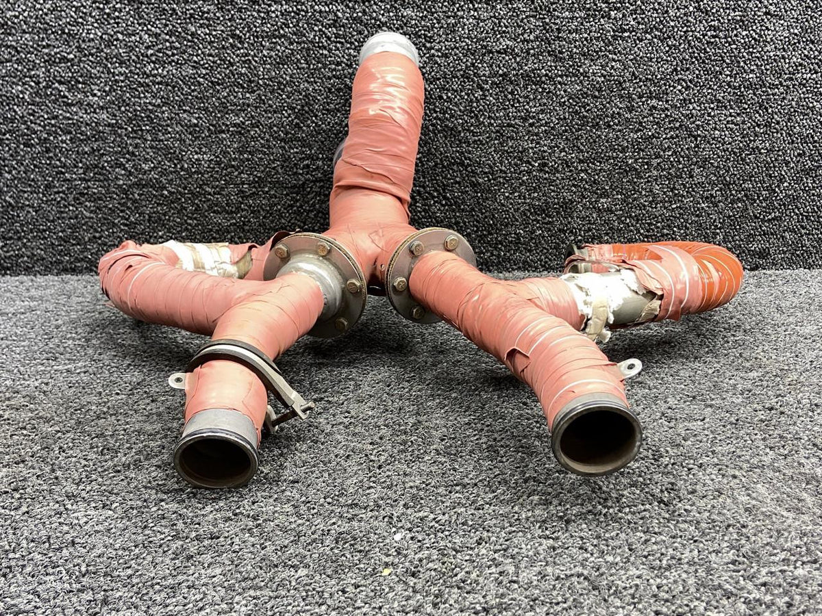Learjet 5419069-11, 5419069-21 Lear Jet 55 Cockpit Air Distribution Duct w Angled Ducts