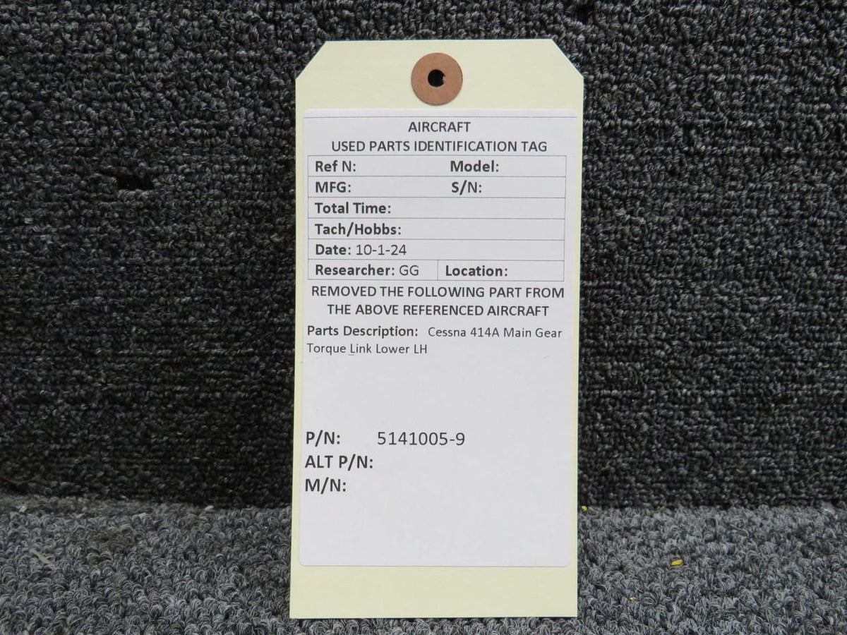 Cessna Aircraft Parts 5141005-9 Cessna 414A Main Gear Torque Link Lower LH