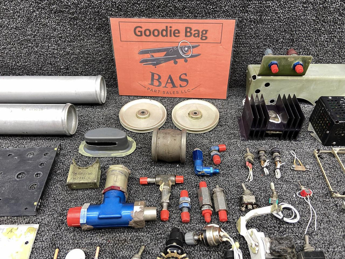 Learjet Lear Jet 55 Goodie Bag Set w Static Wicks, Instrument Mounts, Switches