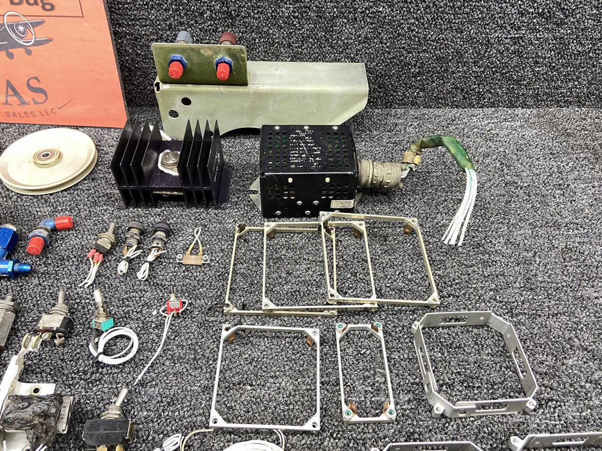 Learjet Lear Jet 55 Goodie Bag Set w Static Wicks, Instrument Mounts, Switches