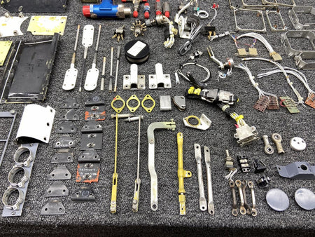 Learjet Lear Jet 55 Goodie Bag Set w Static Wicks, Instrument Mounts, Switches