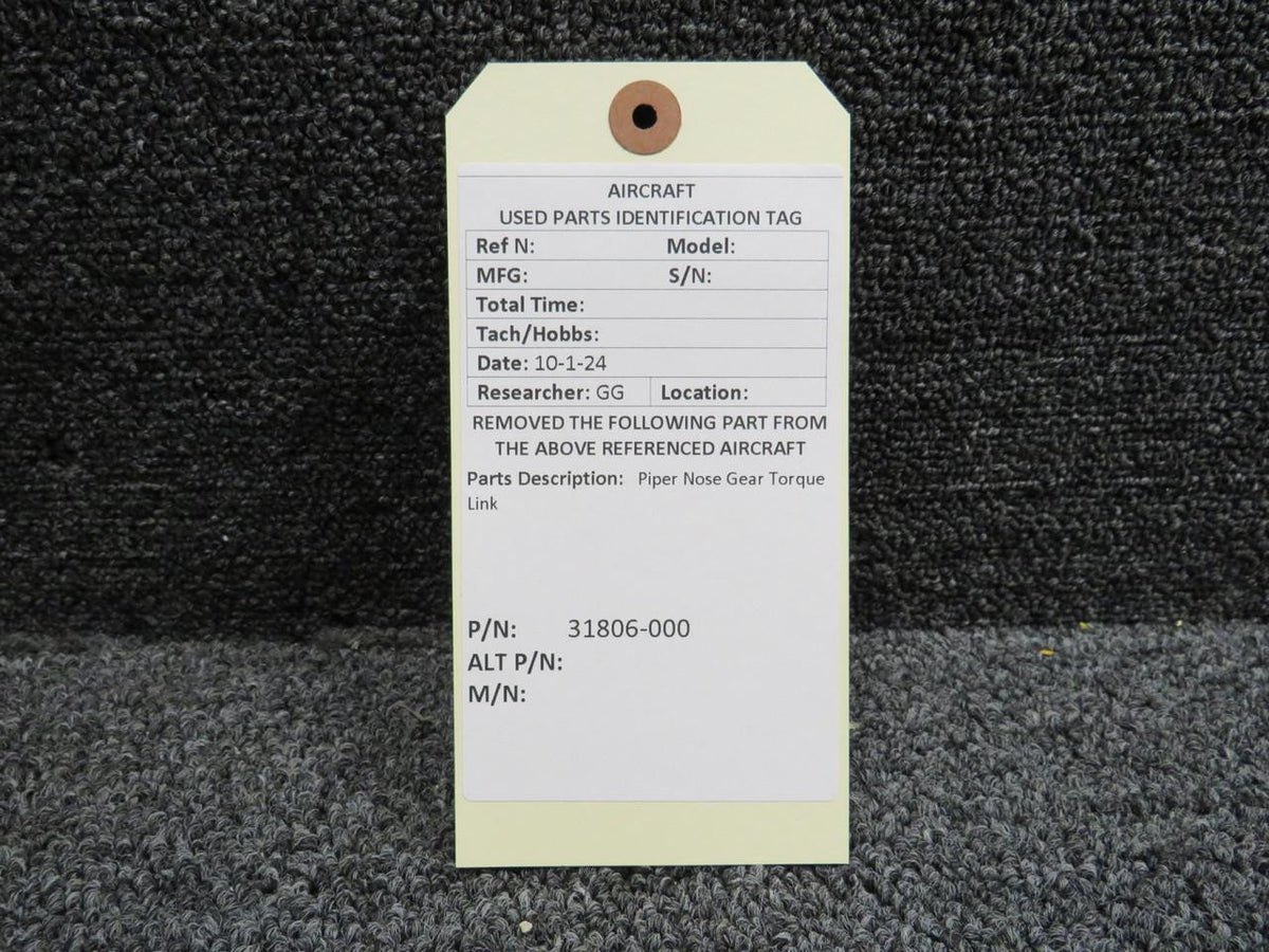 Piper Aircraft Parts 31806-000 Piper Nose Gear Torque Link