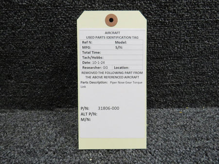 Piper Aircraft Parts 31806-000 Piper Nose Gear Torque Link