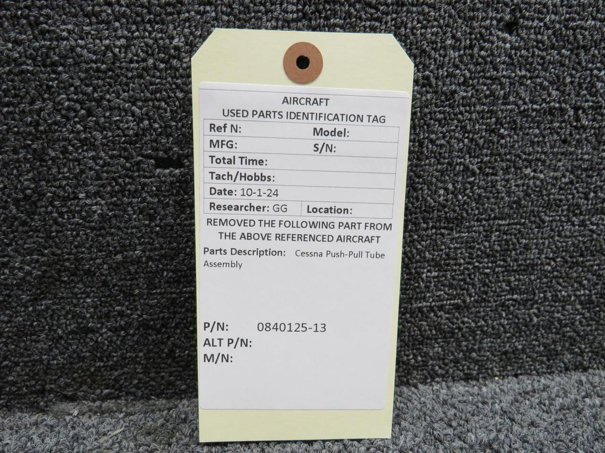 Cessna Aircraft Parts 0840125-13 Cessna Push-Pull Tube Assembly