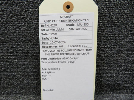 ASAC 3290802-1 ASAC Cockpit Temperature Control Valve