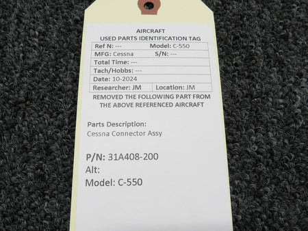 Cessna Aircraft Parts 31A408-200 Cessna C-550 Connector Assembly