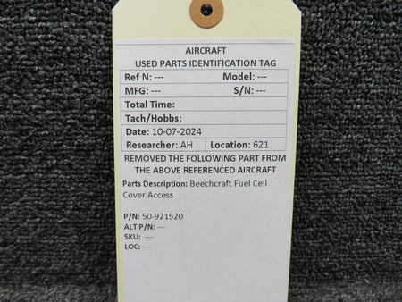 Beechcraft Parts 50-921520 Beechcraft Fuel Cell Cover Access