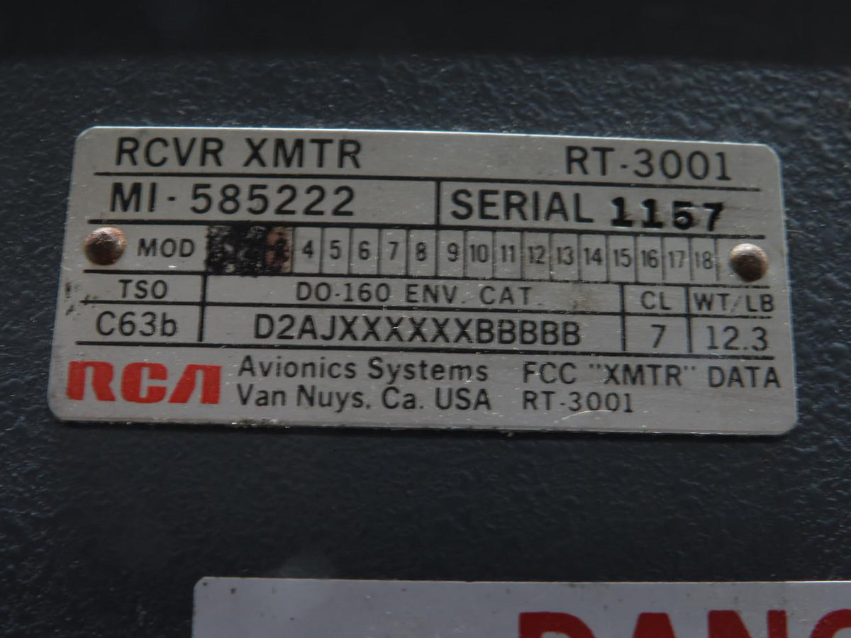 RCA MI-585222 RCA RT-3001 Receiver Transmitter w Mods (Core)