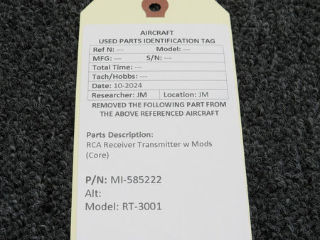 RCA MI-585222 RCA RT-3001 Receiver Transmitter w Mods (Core)