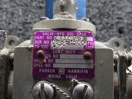 Parker / Hannifin 2710969 (Use: 66710) Parker Hannifin Hydraulic Solenoid Control Valve