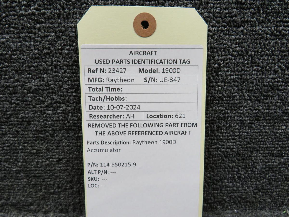 Raytheon 114-550215-9 Raytheon 1900D Accumulator