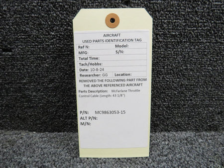 McFarlane MC9863053-15 McFarlane Throttle Control Cable (Length: 43 1/8”)