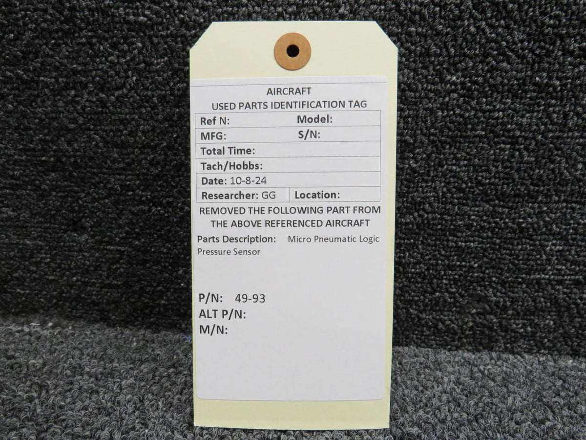 Micro Pneumatic Logic 49-93 Micro Pneumatic Logic Pressure Sensor