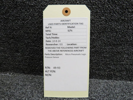 Micro Pneumatic Logic 49-93 Micro Pneumatic Logic Pressure Sensor