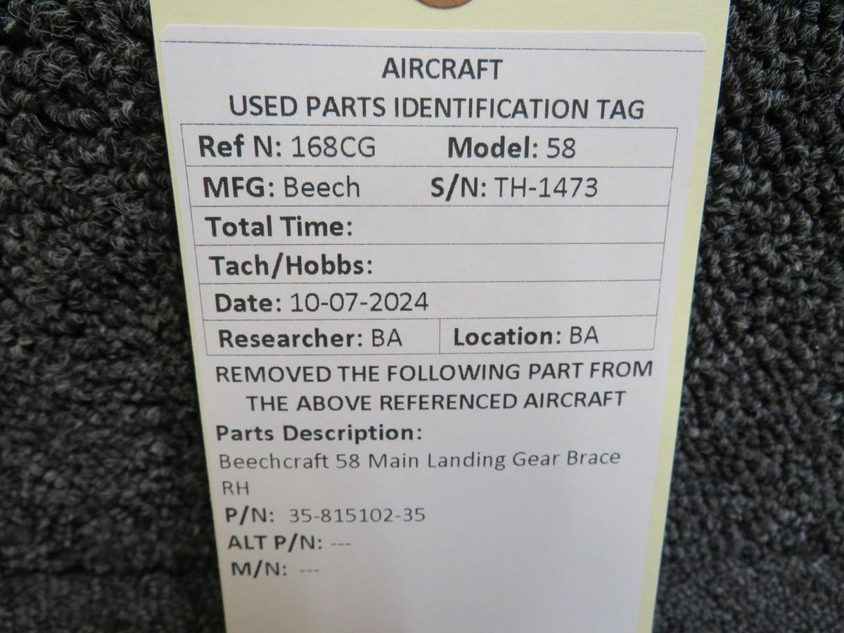 Beechcraft Parts 35-815102-35 Beechcraft 58 Main Landing Gear Brace RH