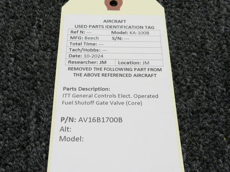 ITT General Controls AV16B1700B ITT General Controls Elect. Operated Fuel Shutoff Gate Valve (Core)