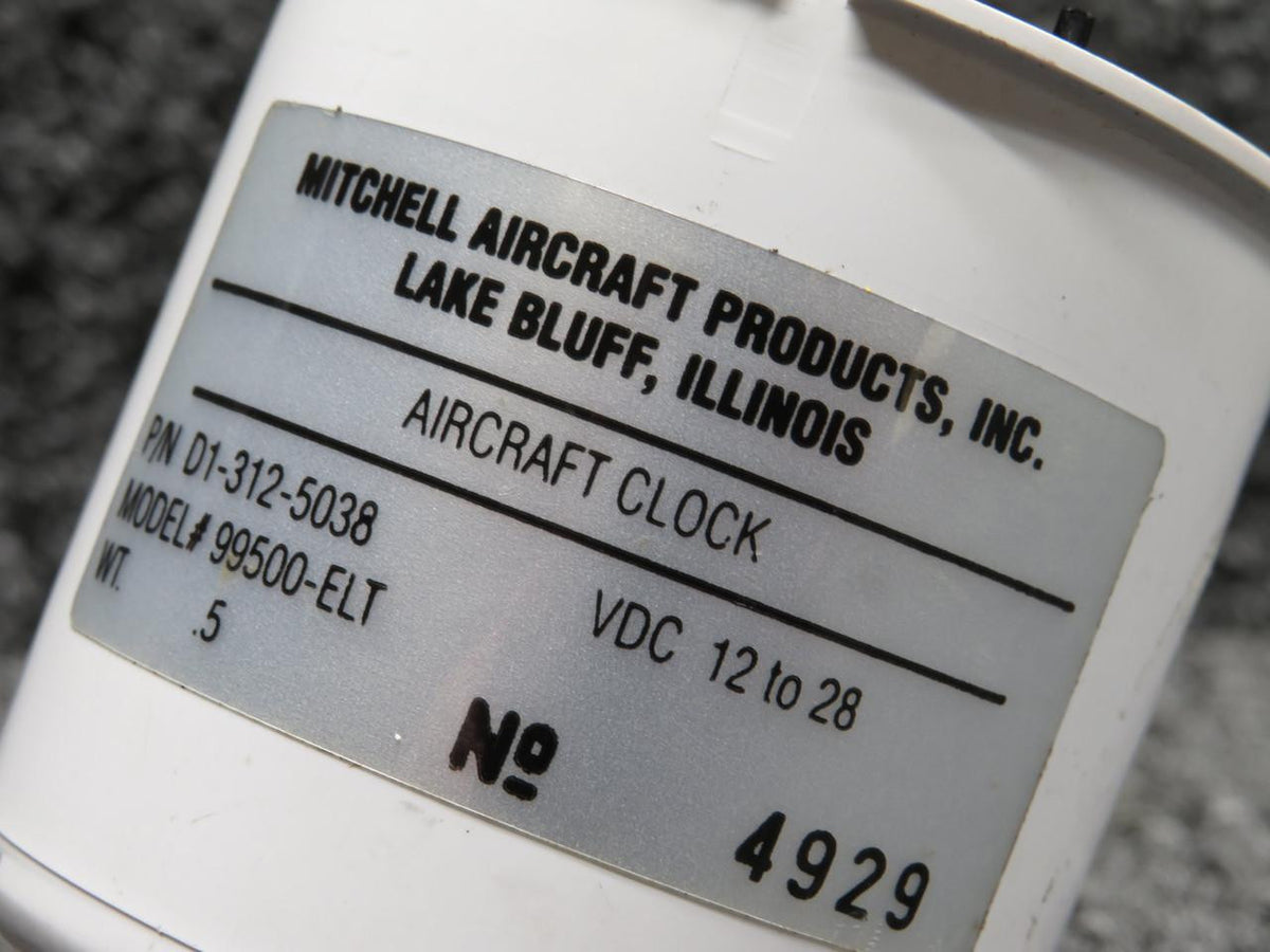 Mitchell D1-312-5038 Mitchell Aircraft 99500-ELT Clock (12-28V) (Core)