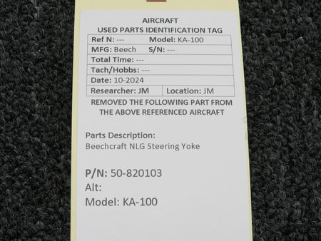 Beechcraft Parts 50-820103 Beechcraft KA-100 NLG Steering Yoke