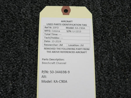 Beechcraft Parts 50-344698-9 Beechcraft KA-C90A Channel
