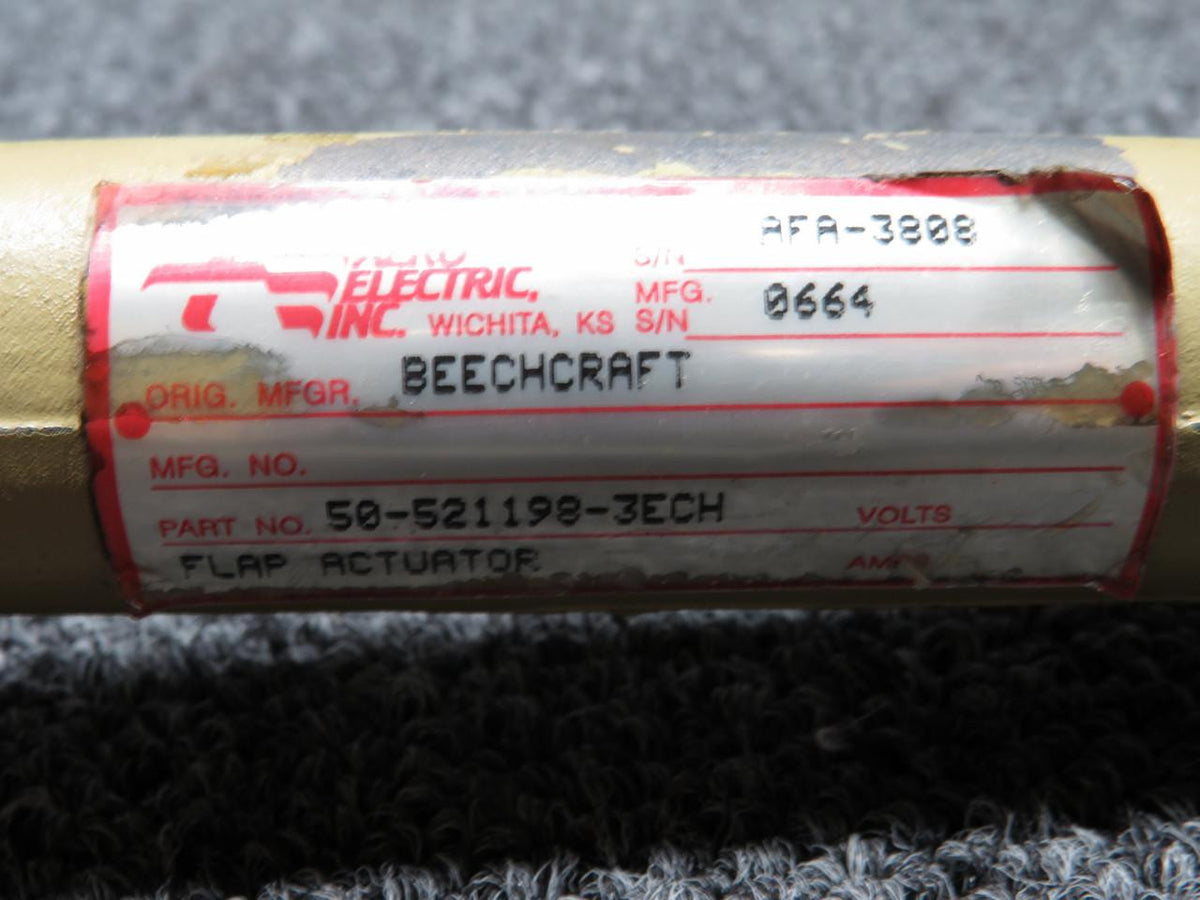 Beechcraft Parts 50-521198-3ECH (Alt: 50-521198-3) Beechcraft Flap Actuator Assembly LH