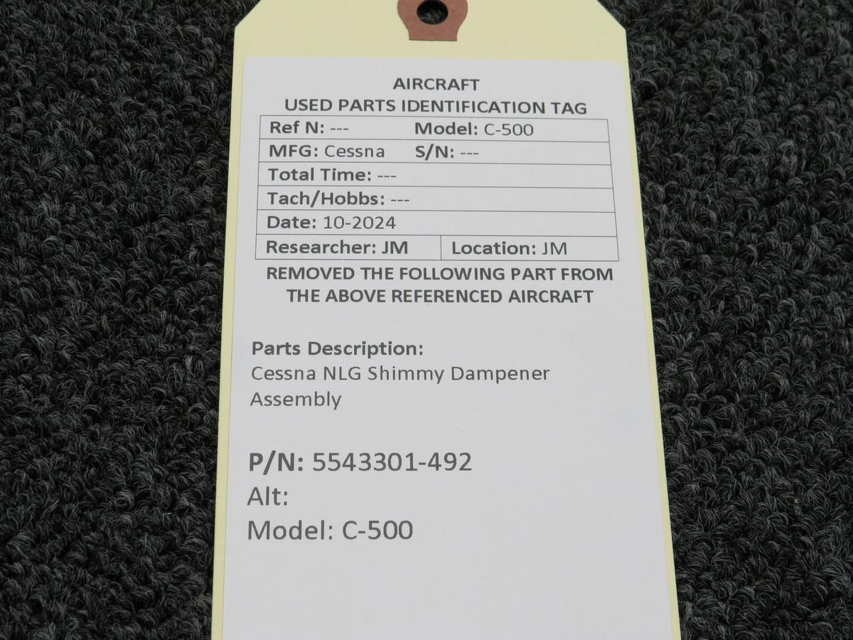 Cessna Aircraft Parts 5543301-492 Cessna C-500 NLG Shimmy Dampener Assembly