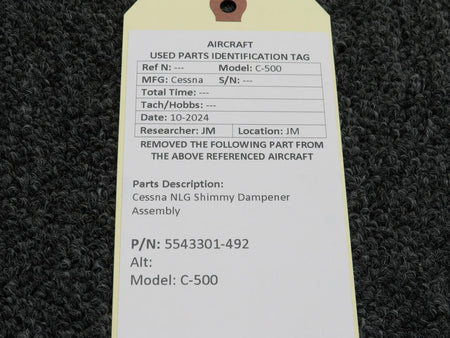 Cessna Aircraft Parts 5543301-492 Cessna C-500 NLG Shimmy Dampener Assembly