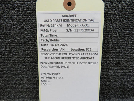 Universal Electric WZ1V012 (Alt: 758-148) Universal Electric Blower Duct Assembly (V:24)