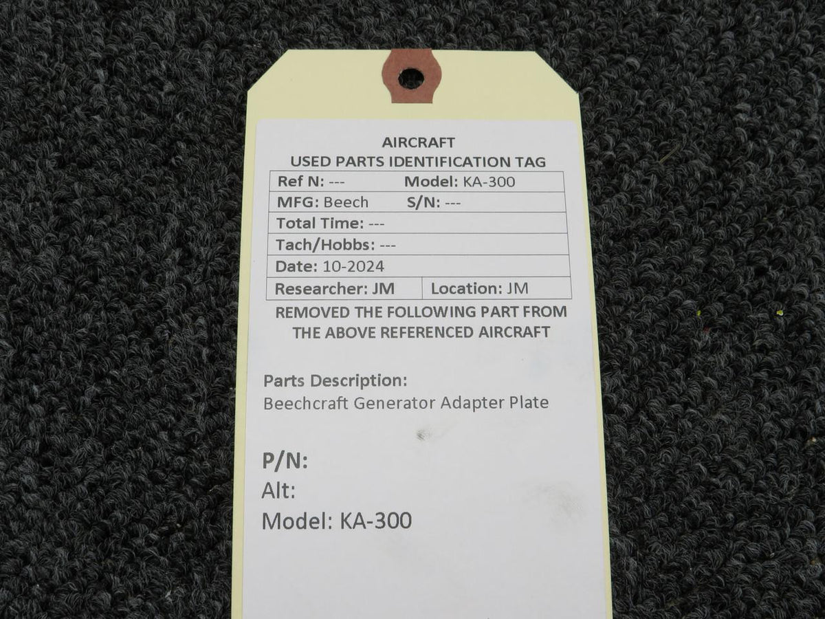 Beechcraft Parts Beechcraft KA-300 Generator Adapter Plate