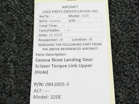 Cessna Aircraft Parts 0841005-3 Cessna 320E Nose Landing Gear Scissor Torque Link Upper (Hole)