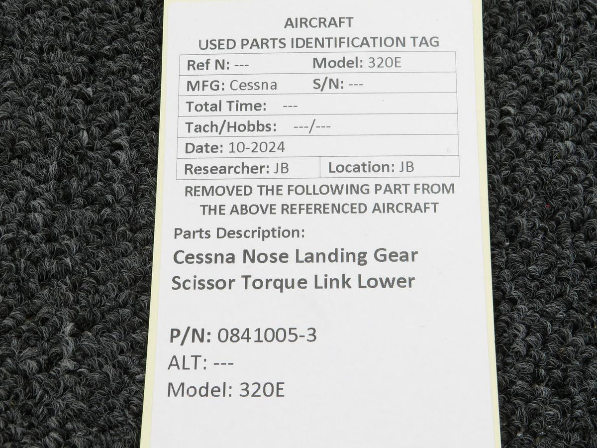 Cessna Aircraft Parts 0841005-3 Cessna 320E Nose Landing Gear Scissor Torque Link Lower